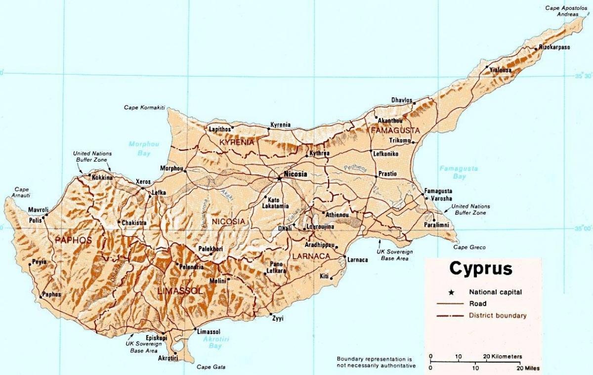 Кипър Пътна карта онлайн