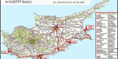 Кипър карта автобусни линии