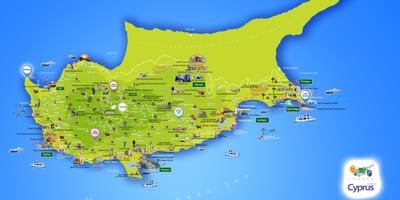 Карта На Лара Бряг Кипър