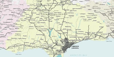 Карта на град лимасол, Кипър