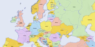 Карта на Кипър и околните страни