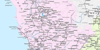 Карта на улиците на град пафос Кипър