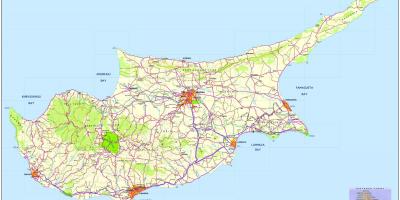 Карта на пътищата в Кипър
